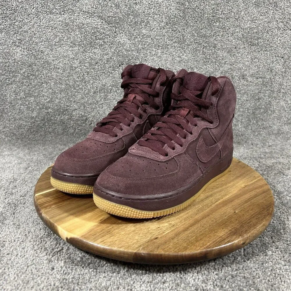 Nike Air Force 1 High LV8 AF1 GS 807617-600 Kids Sz 6Y Burgundy Crush Shoes Used